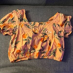 LOFT size medium excellent condition orange crop top